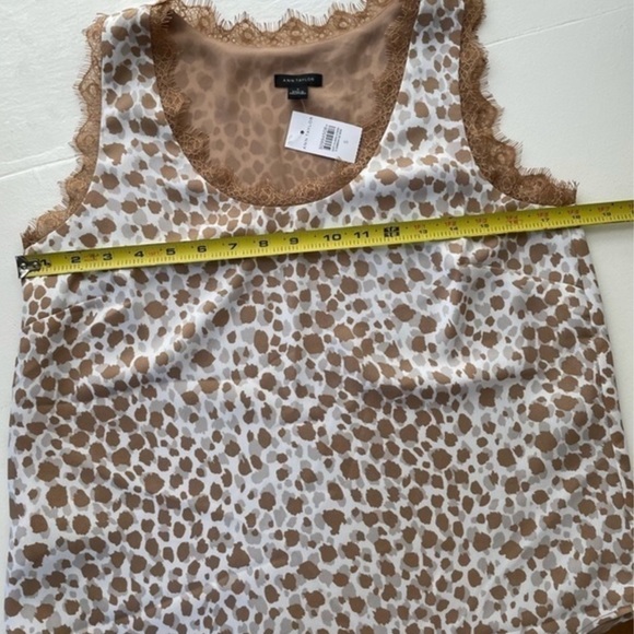 Ann Taylor~Leopard Print Lace Trim Cami - Picture 2 of 5